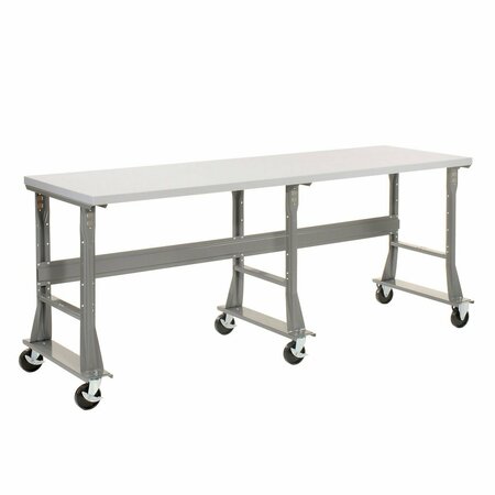 GLOBAL INDUSTRIAL Extra Long Mobile Workbench, 96 x 30in, Flared Leg, Laminate Square Edge 601428A